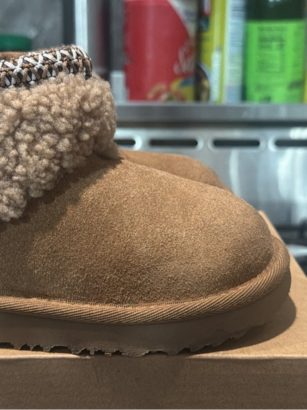 UGG Kids Chestnut Shearling Cuff Boot